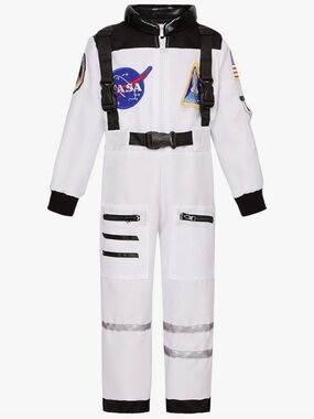 Childrens NASA White Astronaut Jumpsuit Costume Large